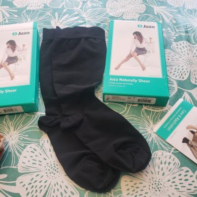 Juzo NATURALLY SHEER 2102 FF REG Knee High Stockings Compression 30-40 Size IV 4